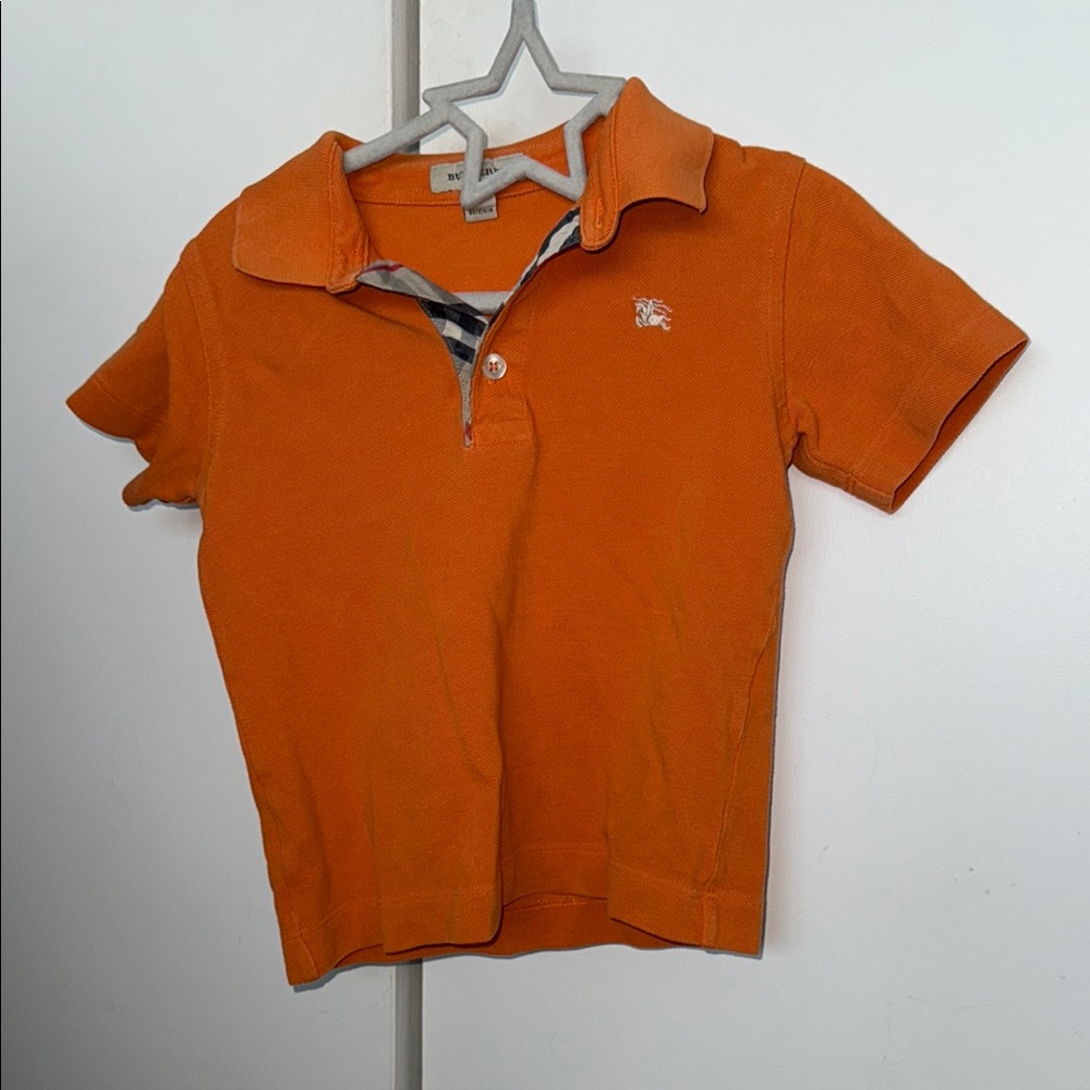 190.00 Burberry Orange Polo Shirt